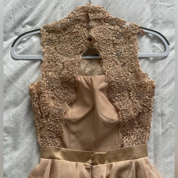 Sherri Hill Mini Homecoming Dress Nude 00 - Picture 3 of 13